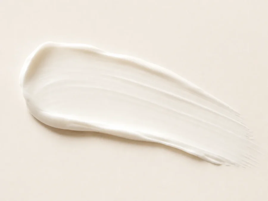 lumiade-pdp-barrier-comfort-sunscreen-texture-clinical-v1 Macro texture of Haru Shield Sunscreen SPF 50+ formula