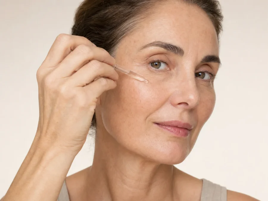 lumiade-pdp-firming-peptide-ampoule-lifestyle-clinical-v1 Applying Gyeol Peptide Ampoule to cleansed skin
