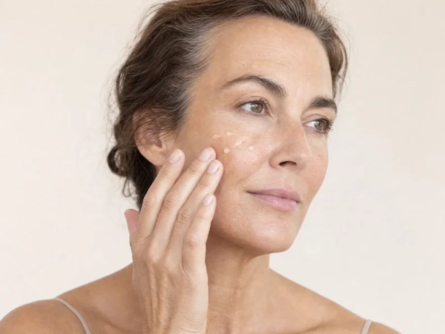 lumiade-pdp-glow-renewal-serum-lifestyle-clinical-v1 Applying Yun Glow Serum to cleansed skin